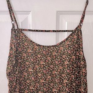 Black/Pink Floral Summer Dress L